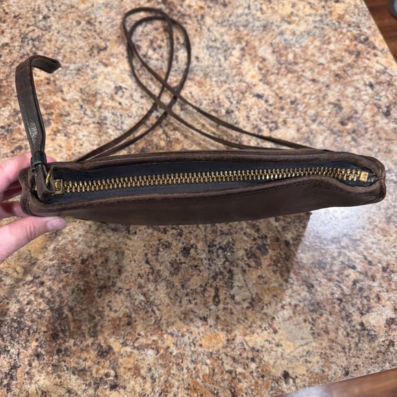 Vintage Early 80's Coach Leather Shoulder Clutch Bag Dark Brown Purse #0132 - Picture 5 of 16